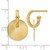 14K Yellow Gold Polished and Textured Circle Dangle Earrings, 22 mm - View 4