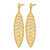 14K Yellow Gold Polished Diamond-Cut Post Dangle Leaf Drop Earrings, 54.25 mm - View 2