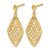 14K Yellow Gold Hollow Polished Diamond-Cut Post Dangle Earrings, 26.3 mm - View 2