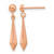 14K Rose Gold Polished Post Dangle Earrings, 24 mm