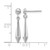 Rhodium-Plated 14K White Gold Polished Post Dangle Earrings, 24 mm - View 4