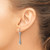 Rhodium-Plated 14K White Gold Hollow Polished/Diamond-Cut Dangle Leverback Drop Earrings, 35 mm - View 3