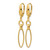 14K Yellow Gold Polished and Diamond-Cut Dangle Leverback Earrings, 42.7 mm - View 2