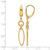 14K Yellow Gold Polished and Diamond-Cut Dangle Leverback Earrings, 42.7 mm - View 4