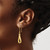 14K Yellow Gold Hollow Polished and Diamond-Cut Dangle French Wire Earrings, 42.8 mm - View 3