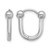 Rhodium-Plated 14K White Gold Polished Hinged Hoop Earrings, 15.3 mm