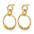 14K Yellow Gold Hollow Polished and Diamond-Cut Dangle Earrings, 25.5 mm - View 2