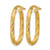 14K Yellow Gold Polished Twisted Oval Hoop Earrings, 26 mm - View 2