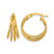 14K Yellow Gold Polished Hoop Earrings, 19 mm