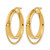 14K Yellow Gold Polished Hoop Earrings, 29 mm - View 2