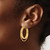 14K Yellow Gold Polished Hoop Earrings, 29 mm - View 3