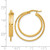 14K Yellow Gold Polished Hoop Earrings, 29 mm - View 4