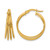 14K Yellow Gold Polished Hoop Earrings, 24 mm, 22.5 mm Wide, 7 mm Thick