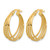 14K Yellow Gold Polished Hoop Earrings, 24 mm, 22.5 mm Wide, 7 mm Thick - View 2