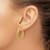 14K Yellow Gold Polished Hoop Earrings, 24 mm, 22.5 mm Wide, 7 mm Thick - View 3