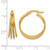 14K Yellow Gold Polished Hoop Earrings, 24 mm, 22.5 mm Wide, 7 mm Thick - View 4