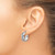 Rhodium-Plated 14K White Gold Polished and Brushed Fancy Hoop Earrings, 19 mm - View 3