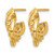14K Yellow Gold Hollow Polished Twisted J-Hoop Post Earrings, 17.4 mm - View 2