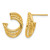 14K Yellow Gold Hollow Polished and Twisted Stud Earrings, 16.8 mm