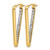 14K Yellow Gold Polished with Crystal Triangle Hoop Earrings, 32.9 mm - View 2