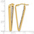 14K Yellow Gold Polished with Crystal Triangle Hoop Earrings, 32.9 mm - View 4