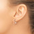 14K Yellow Gold with Rose Rhodium-Plated Polished/Diamond-Cut Square Hoop Earrings, 15.5 mm - View 3