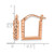 14K Yellow Gold with Rose Rhodium-Plated Polished/Diamond-Cut Square Hoop Earrings, 15.5 mm - View 4