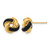 14K Yellow Gold with Enamel Polished Love Knot Stud Earrings, 10 mm