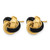 14K Yellow Gold with Enamel Polished Love Knot Stud Earrings, 10 mm - View 2