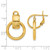 14K Yellow Gold Polished and Diamond-Cut Circle Dangle Omega Back Drop Earrings, 22.4 mm - View 4