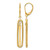 14K Yellow Gold Polished Dangle Leverback Drop Earrings, 51 mm