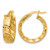 14K Yellow Gold Polished and Diamond-Cut Hoop Earrings, 20 mm