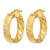 14K Yellow Gold Polished and Diamond-Cut Hoop Earrings, 20 mm - View 2