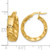 14K Yellow Gold Polished and Diamond-Cut Hoop Earrings, 20 mm - View 4