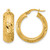 14K Yellow Gold Polished and Diamond-Cut Hoop Earrings, 22.5 mm