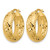 14K Yellow Gold Polished and Diamond-Cut Hoop Earrings, 22.5 mm - View 2
