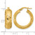 14K Yellow Gold Polished and Diamond-Cut Hoop Earrings, 22.5 mm - View 4
