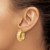 14K Yellow Gold Polished and Diamond-Cut Half Round Circle Hoop Earrings, 23 mm - LE2734 - View 3