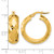 14K Yellow Gold Polished and Diamond-Cut Half Round Circle Hoop Earrings, 23 mm - LE2735 - View 4