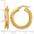 14K Yellow Gold Polished and Textured Twisted Circle Hoop Earrings, 27.5 mm - View 4