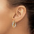 14K Yellow Gold with White Rhodium and Rose Gold Plating Twisted Tube Hoop Earrings, 20.75 mm - View 3