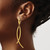 14K Yellow Gold Polished and Textured Tube Dangle Leverback Drop Earrings, 68 mm - View 3