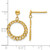 14K Yellow Gold Polished and Diamond-Cut Circles Dangle Earrings, 23 mm - View 4