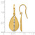 Rhodium-Plated 14K Two-Tone Gold Polished and Satin Teardrop Dangle French Wire Earrings, 33.8 mm - View 4
