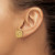 14K Yellow Gold Polished Puffed Square Stud Earrings, 12.2 mm - View 3