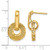 14K Yellow Gold Polished and Diamond-Cut Dangle Earrings, 22 mm - View 4