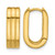 14K Yellow Gold Polished / Grooved Hinged Huggie Hoop Earrings, 17.25 mm