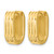 14K Yellow Gold Polished / Grooved Hinged Huggie Hoop Earrings, 17.25 mm - View 4