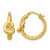14K Yellow Gold Hollow Polished Hollow Knot Round Hoop Earrings, 21 mm