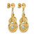 Rhodium-Plated 14K Two-Tone Gold Polished/Diamond-Cut Fancy Teardrop Dangle Post Earrings, 38.9 mm - View 4
